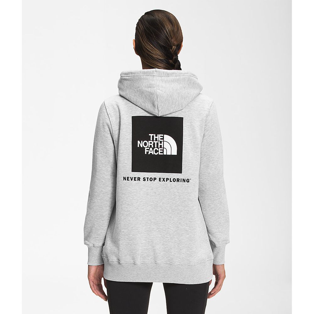 The North Face Hoodie Womens Australia - The North Face Box Nse Pullover Light Grey Never Stop Explo